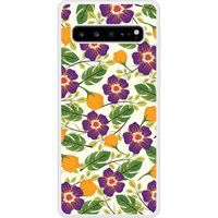 Samsung Bedrukt siliconen hoesje compatibel met Galaxy S10 5G Fleurs Violettes