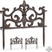 Portillon de jardin sans marque - set de 3 - 15,5 x 27 cm - fonte - marron