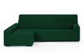 Martina Home Emilia Chaise Longue Sofa Cover - Left Arm - Beige/Bottle Green - 240-280cm Width