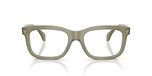 Moncler Lunettes de vue unisexe vert géométrique 52mm