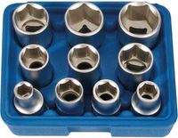 SW-Stahl S21-125 Dopsleutelset 1/2 Inch 10-Delig, 3/8 Inch - 15/16 Inch