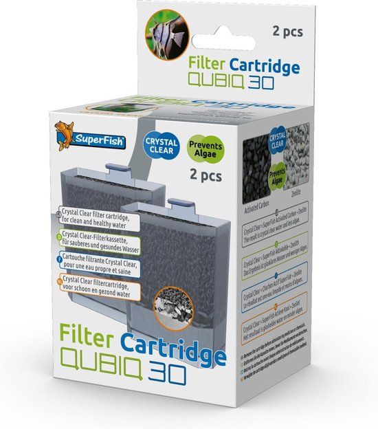 SuperFish Cartridge Qubic 30 - 2 stuks - Aquariumfilter