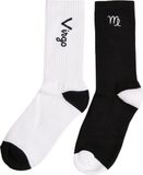Mister Tee Virgo Zodiac 2-Pack Sokken - 47/50 - Zwart/Wit