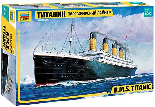 Zvezda 500789059 500789059-1:700 RMS Titanic-plastic bouwset modelbouwset montage kit voor beginners zwart