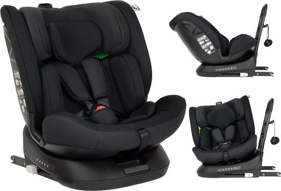 Novi Baby Novi Nathan V2 Premium Autostoel - I-Size - Zwart - 360 graden draaibaar - 0-150 cm