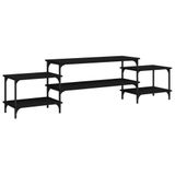 VidaXL TV-meubel 197x35x52 cm bewerkt hout zwart