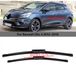 Renault Ruitenwissers voor, geschikt voor Renault Clio 4 MK4 IV (2012-2019), afmetingen 65+35 cm.