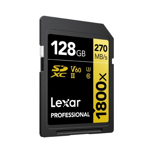 Lexar Professional Gold SDXC 128GB UHS-II Class 10 V60 Memory Card