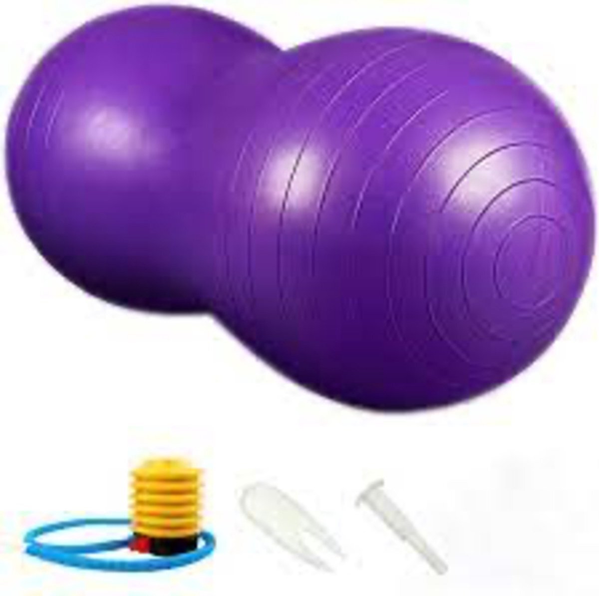 Padisport Peanut Yoga Bal 90x45cm - paars - fitnessbal - zwangerschapsbal - groot - peanut - yogabal