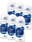 NIVEA Derma Control Defend Anti-Transpirant Deo Roller - 6 x 50ml