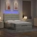 Prolenta Maison Exclusive - Ottomaans bedframe met matrassen, lichtgrijs, 140x190 cm, fluweel