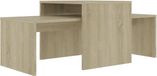 vidaXL Set de tables basses Chêne Sonoma, 100x48x40 cm, panneau de particules