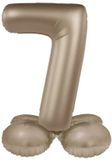 Folat Staande Folieballon Cijfer 7 - Starlight Gold - Satin Gloss - 72 cm