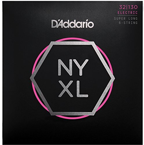 D'ADDARIO Nickel Wound Bass gitaar, Super lange schaal, Regular Light, 32-130 (6-String)