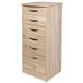 BAKAJI Meubelkast met 7 laden, week, van MDF, metalen handgrepen, modern design, meubels, huis, slaapkamer, afmetingen 46 x 42 x 116 cm (eiken)