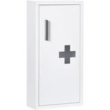 Armoire de toilette murale en métal blanc, 2 étagères, 3 niveaux, porte magnétique, 30x12x60 cm