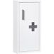 Armoire de toilette murale en métal blanc, 2 étagères, 3 niveaux, porte magnétique, 30x12x60 cm