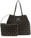 GUESS shopper Emelie Logo 2 in 1 Tote Espresso Logo brun foncé
