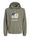 JACK & JONES JJPERRY SWEAT HOOD Homme M Coton/Polyester Vetiver