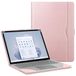 FINTIE Sleeve Case voor 13,5 Inch Microsoft Surface Laptop 5/4/3/2 (Model: 1951/1868/1958/1950/1867/1769), Premium PU Lederen Beschermende Folio Boek Cover met Grote Zak, Rose Goud