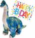 Wild Republic Europe Peluche dinosaure Brachiosaurus 25 cm avec carte de vœux Joyeux Anniversaire