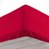 douceur d'intérieur Oscar Red Fitted Sheet Microfiber Plain 90 x 190 cm