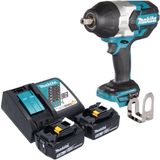 Makita DTW 1004 RT accu slagmoersleutel 18 V 1050 Nm 1/2" borstelloos + 2x oplaadbare accu 5.0 Ah + lader