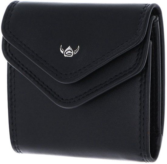 Golden Head Leren portemonnee Polo Damen-Minischeintasche 1005 Schwarz zwart