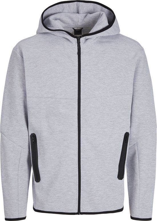 JACK&JONES JCOFUSION SWEAT ZIP HOOD NOOS Men's Vest - Size M - Light Grey Melange