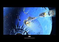 Komar Wandafbeelding Star Wars Classic RMQ Death Star Attack