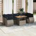 Maison Exclusive - Ensemble de meubles de jardin 8 pièces avec canapé et coussins, gris, en polyrotin