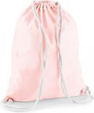 Merkloos Gymtas sport/zwemmen - 2x stuks - rugzak - roze - met rijgkoord - 46 x 37 cm - katoen - Kinderen sporttasjes - 12 liter