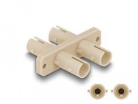 DeLOCK 87935 Glasvezeladapter ST/ST Duplex Beige