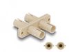 DeLOCK 87935 Glasvezeladapter ST/ST Duplex Beige
