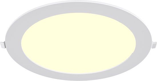Qualu LED Downlight Slim - Inbouw Rond 18W - Warm Wit 2700K - Mat Wit Aluminium - Ø225mm