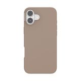 PopSockets iPhone 16 Plus-hoesje, compatibel met MagSafe, telefoonhoesje voor iPhone 16 Plus, compatibel met draadloos opladen, alleen hoesje - Latte