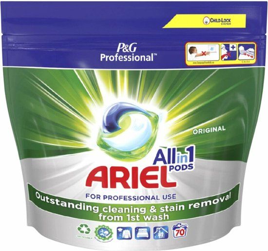 Ariel All-In-1 Wasmiddel Pods Original - 2 x 70 stuks - Voordeelverpakking