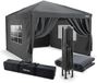 Tristar Partytent 3x4m - PT-7804 - Easy Up - Met Zijwanden - Waterdicht - inclusief Draagtas - Paviljoen - Opvouwbaar - Antraciet