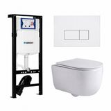 Geberit QeramiQ Dely Swirl Toiletset - Mat Wit
