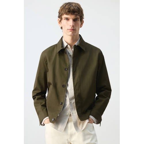 Mango Man trenchcoat groen