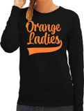 Bellatio Decorations Koningsdag sweater dames - Zwart - XL