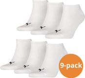 Puma D Invisible Sportsokken - Maat 47-49 - Unisex - wit 9-pack