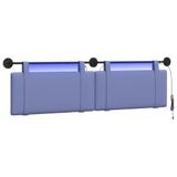 vidaXL - Hangend hoofdbord - Jeans - Blauw - Stof