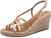 Tamaris Plateau Sandalen Dames Goud Leer Sleehak Maat 39