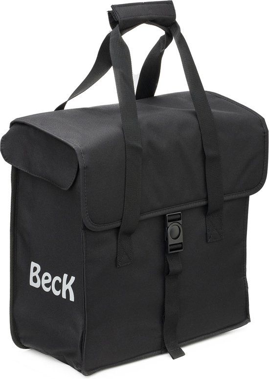 BECK Canvas Shopper Zwart 15L - Achter - Waterafstotend