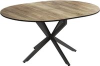 Vicco Eettafel Loyd, Eiken rustiek/Zwart, 120 x 76.5 cm