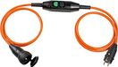 as - Schwabe 45401 Verlängerungsleitung PRCD-K Personenschutzverlängerung, 3500 W, 230 V, Schwarz/Orange Vollgummikupplung