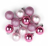 Decoris Boules de Noël en plastique - Mélange rose - D3 cm - 17 pièces