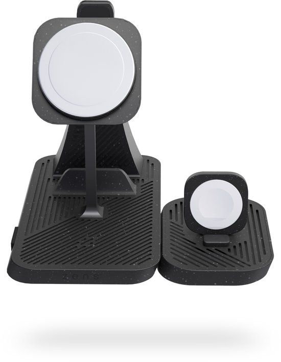 Zens 4 in 1 Modular Charging Station 4× Qi2 15 W Apple Watch AirPods MagSafe iPhone Zwart