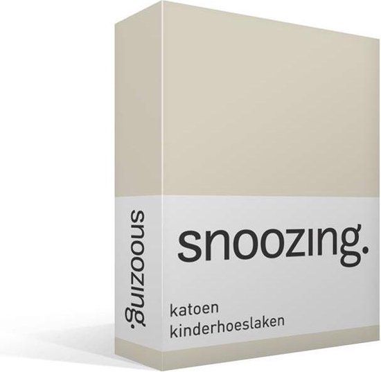 Snoozing Katoen Kinderhoeslaken Wiegje 40x80 cm - Ivoor